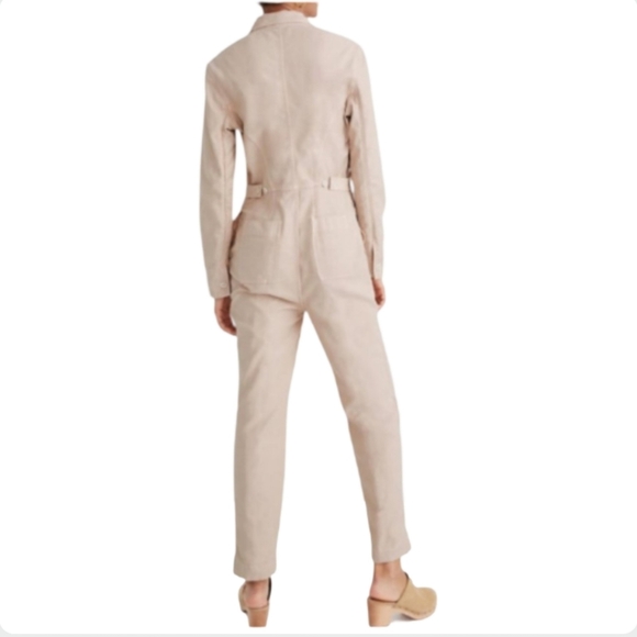 NWT Madewell Garment Dyed Coverall Jumpsuit Avalon Pink XS Celebrity Style - Picture 15 of 16